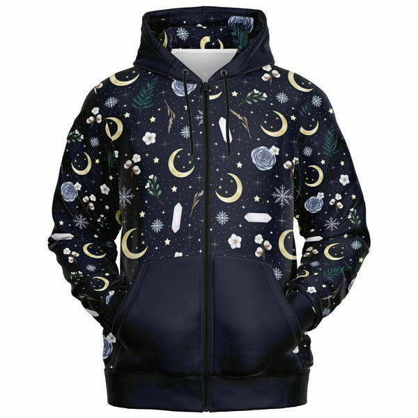 💙 Men's Zip-Up Hoodie -- Wintermoon