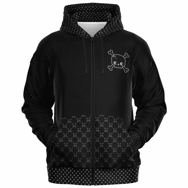 💙 Men's Zip-Up Hoodie -- Skully Boy