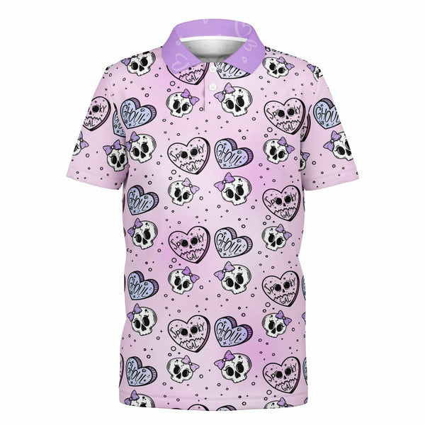 🖤 Kids Polo Shirt -- Spooky Gal