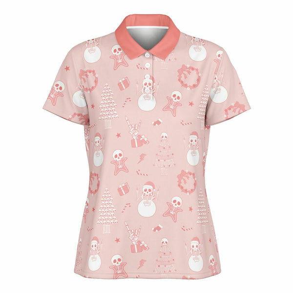 🩷 Women's Polo Shirt -- Christmas Rocks