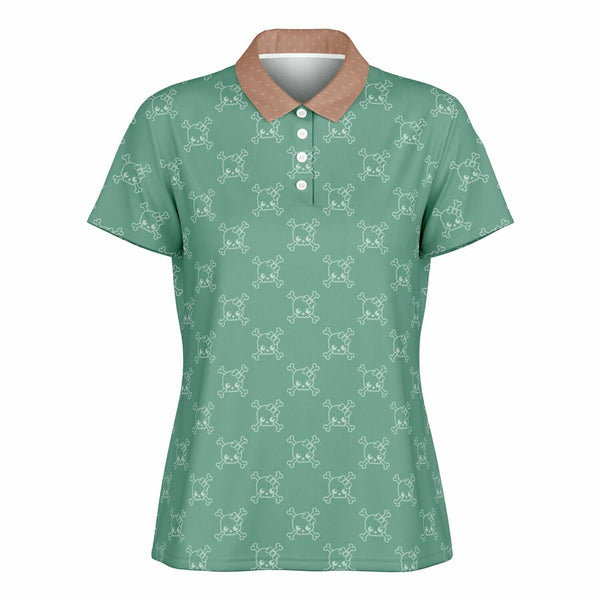 🩷 Women's Polo Shirt -- Skully Girl