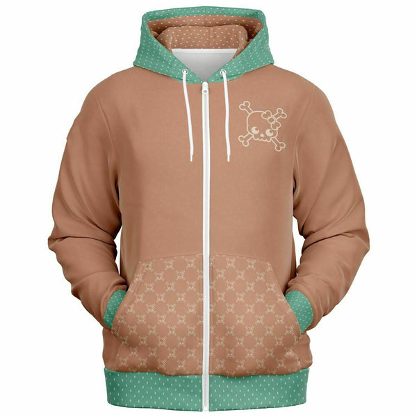 🩷 Women's Zip-Up Hoodie -- Skully Girl