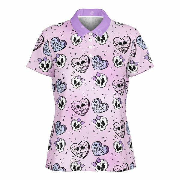 🩷 Women's Polo Shirt -- Spooky Gal