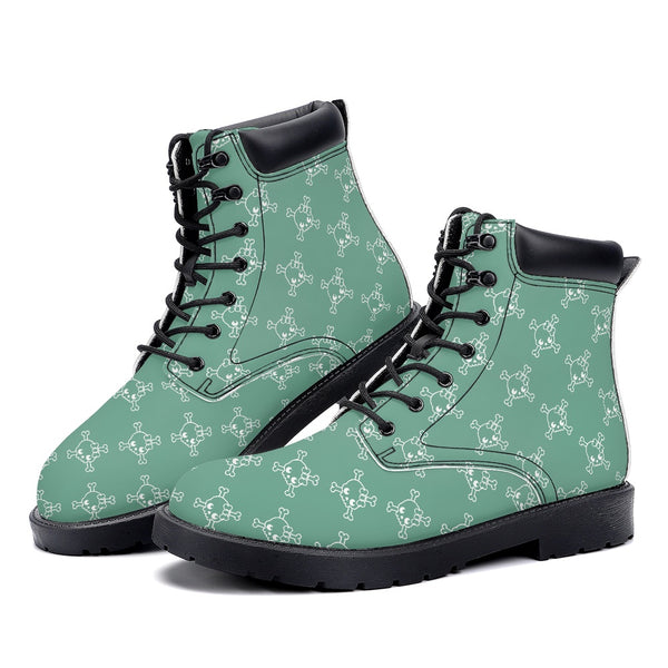 🩷 Women's Leather Boots -- Skully Girl