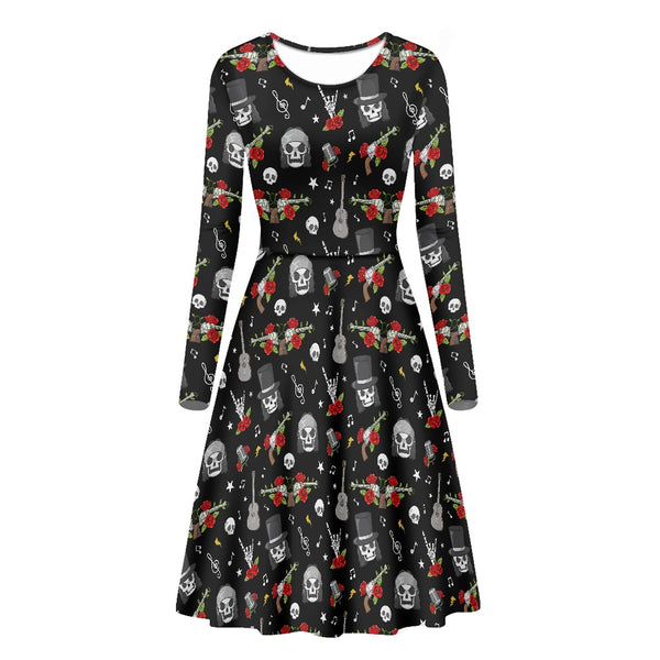 🩷 Women's Long Sleeved Dress -- Sweet Rose o´ Mine