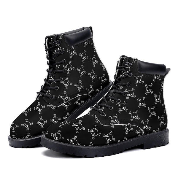 💙 Men's Leather Boots -- Skully Boy