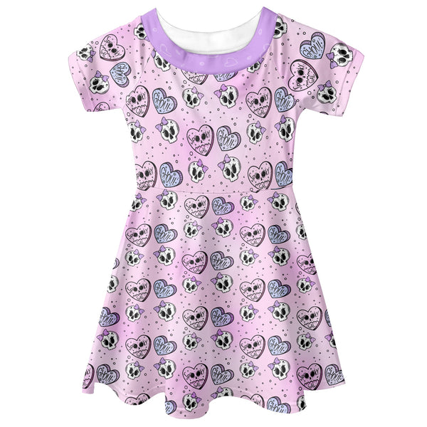 🖤 Kids Short Sleeved Dress -- Spooy Gal