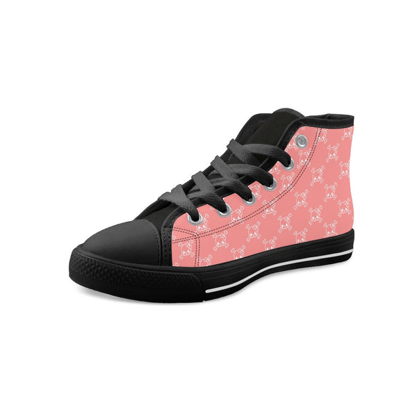 🖤 Kids Sneakers, High Top Canvas -- Skully Girl