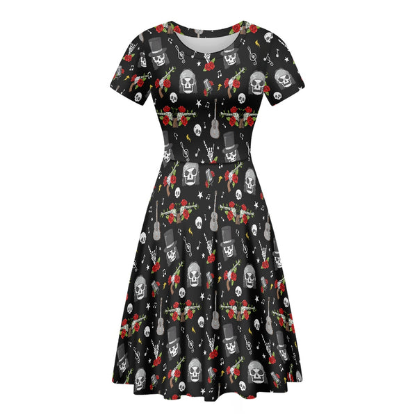 🩷 Women's Short Sleeved Dress -- Sweet Rose o' Mine