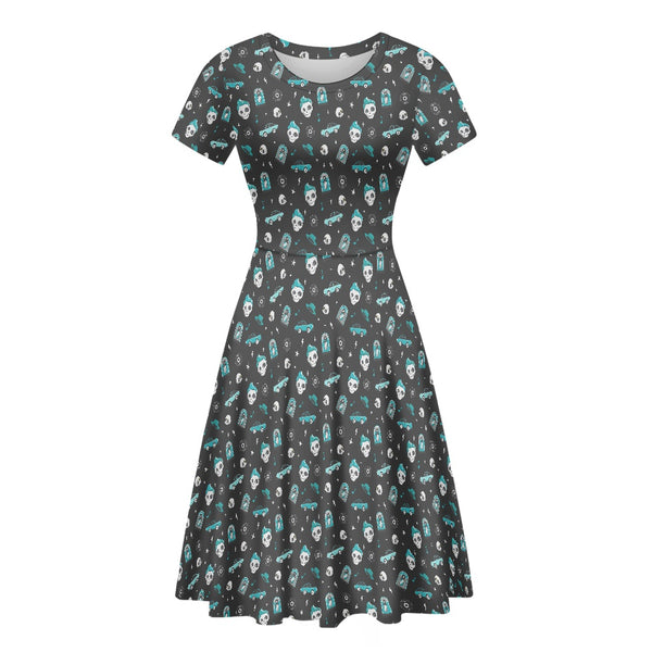 🩷 Women's Short Sleeved Dress -- Fifties Flashback