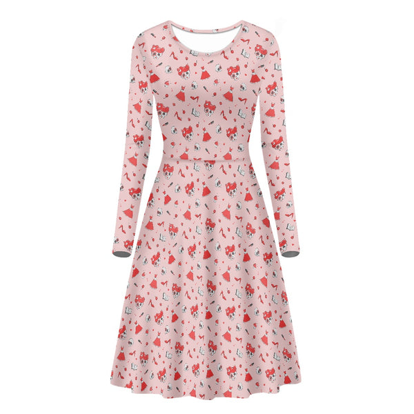 🩷 Women's Long Sleeved Dress -- Fifties Flashback